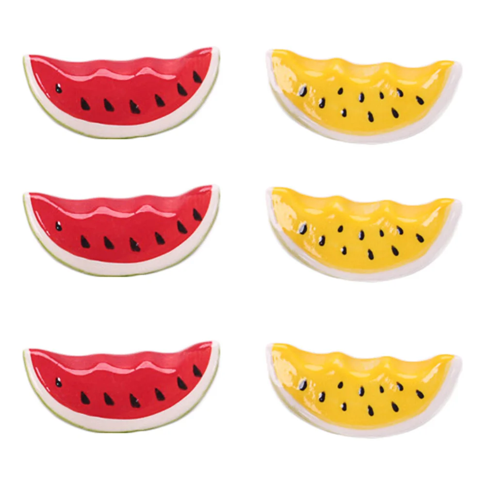 6Pcs Creative Watermelon Ceramic Chopstick Rests Holder Table Decor Chopstick Stand for Dining Parties
6Pcs Creative Watermelon Ceramic Chopstick Rests Holder Table Decor Chopstick Stand for Dining Parties