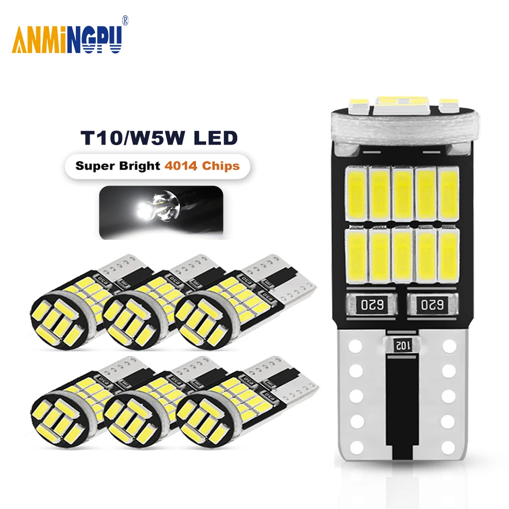 ANMINGPU 6 шт. T10 W5W 194 501 168 5w5 светодиодная CAN-шина без ошибок 4014 SMD 6000K фотолампа для Чтения номерного знака
ANMINGPU 6 шт. T10 W5W 194 501 168 5w5 светодиодная CAN-шина без ошибок 4014 SMD 6000K фотолампа для Чтения номерного знака