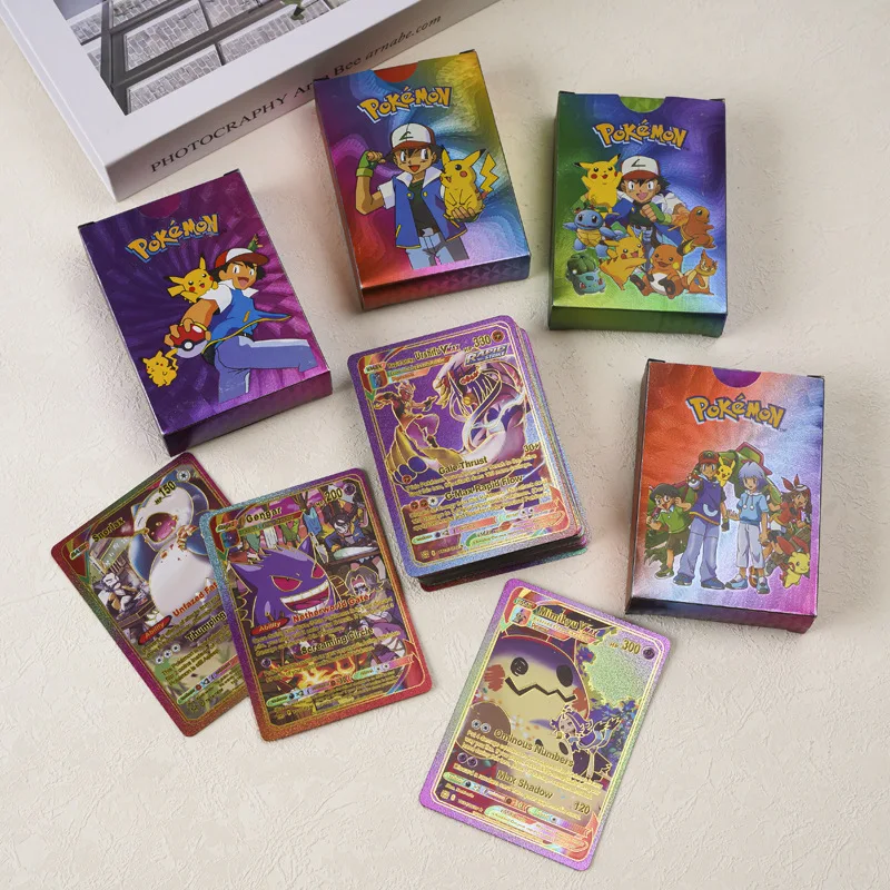 55 шт., красочная карта с золотой фольгой Pokemon Charizard Pikachu Arceus, серебряная Радуга, английская карта VSTAR VMAX, подарок
55 шт., красочная карта с золотой фольгой Pokemon Charizard Pikachu Arceus, серебряная Радуга, английская карта VSTAR VMAX, подарок