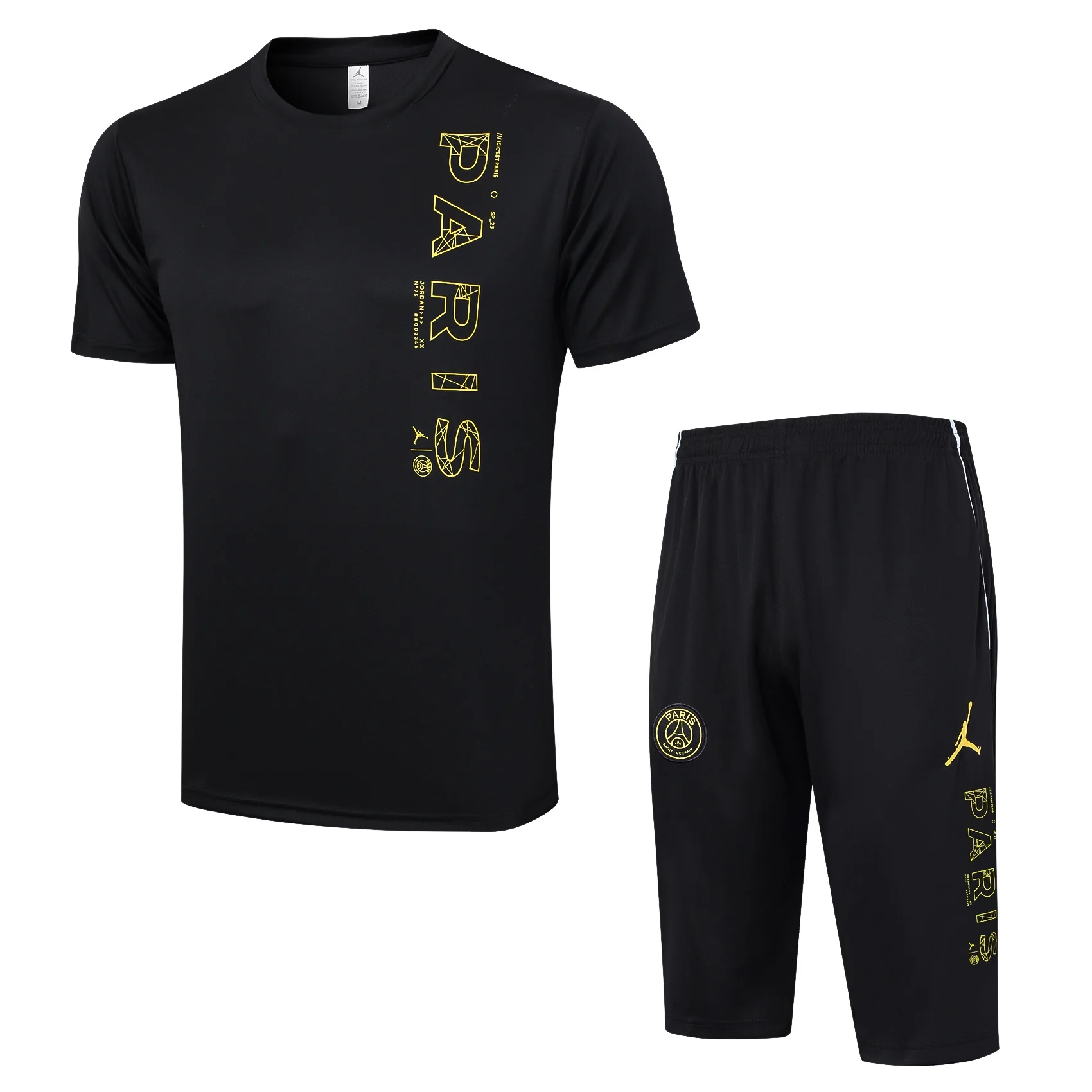 Jordan Soccer Jerseys Men Stretchable Short-sleeved Cropped Trousers Pullover Athletic Polyester Training Suit Black
Jordan Soccer Jerseys Men Stretchable Short-sleeved Cropped Trousers Pullover Athletic Polyester Training Suit Black