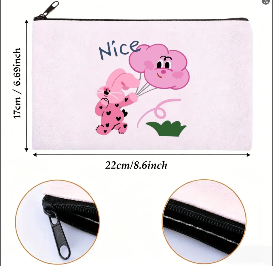 1PC Cute Cartoon Rabbit Balloon Canvas Pouch Multi-functional Zipper Storage Bag
1PC Cute Cartoon Rabbit Balloon Canvas Pouch Multi-functional Zipper Storage Bag