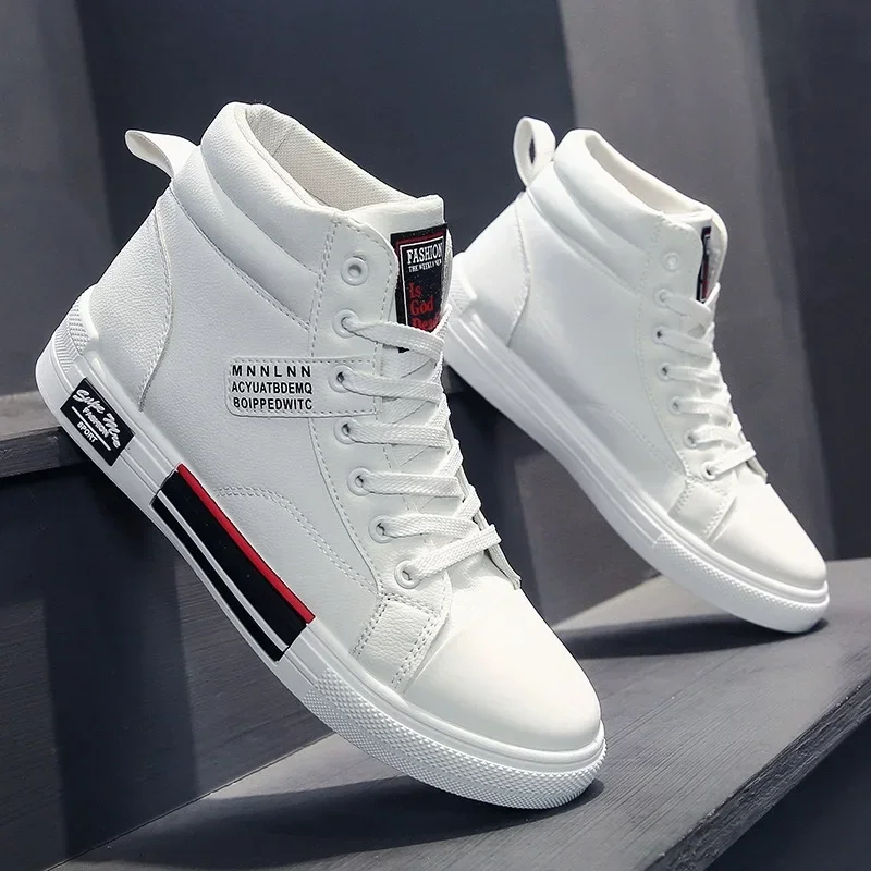 Fashion Leather Men Canvas Shoes Autumn High-Top Casual Shoes for Men Non-Slip Male Sneakers Flat Tenis Shoes Zapatillas Hombre
Fashion Leather Men Canvas Shoes Autumn High-Top Casual Shoes for Men Non-Slip Male Sneakers Flat Tenis Shoes Zapatillas Hombre