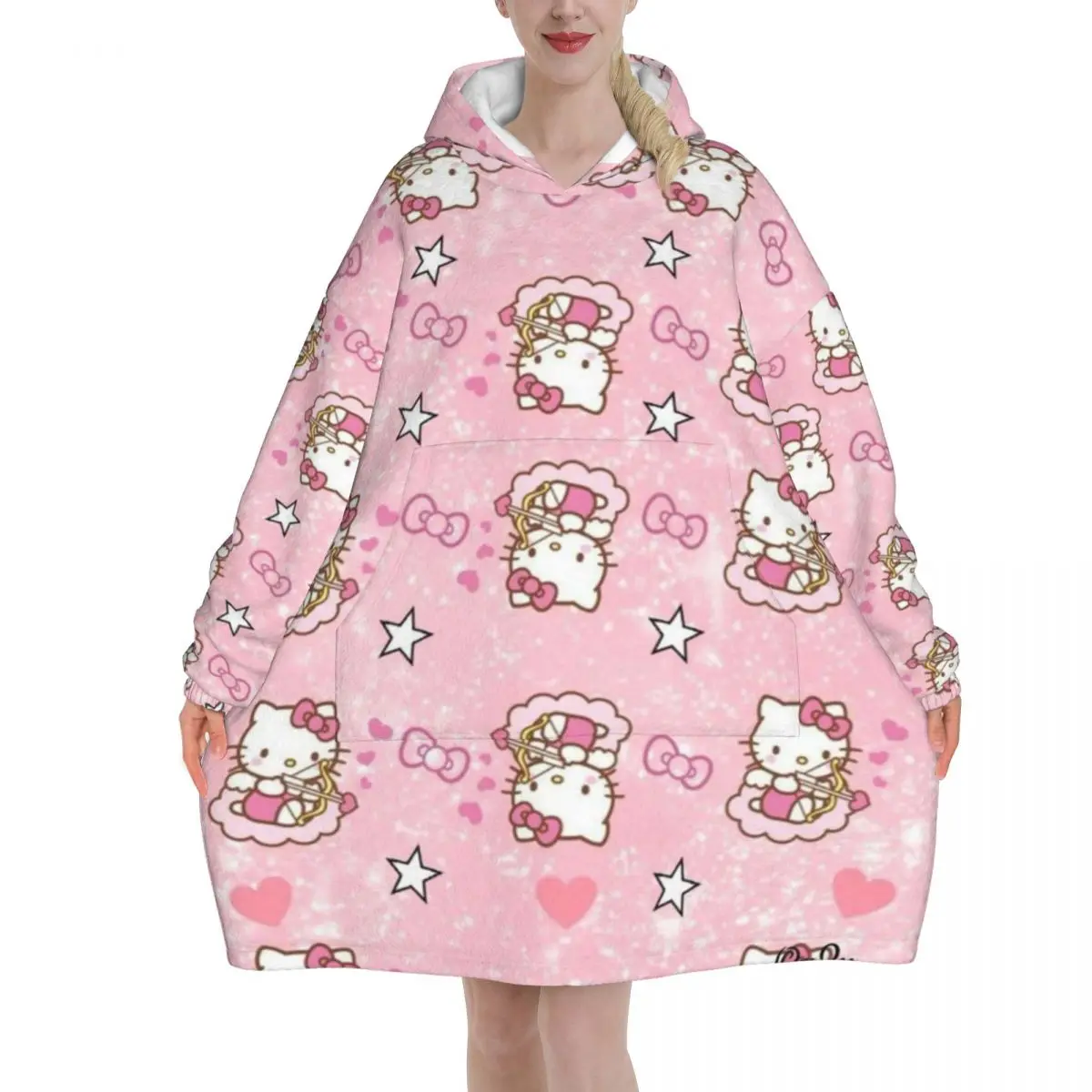 Одеяло большого размера Hellos Kittys Christmas Snow Santa, толстовка с капюшоном, длинное флисовое носимое одеяло с капюшоном и большим карманом
Одеяло большого размера Hellos Kittys Christmas Snow Santa, толстовка с капюшоном, длинное флисовое носимое одеяло с капюшоном и большим карманом