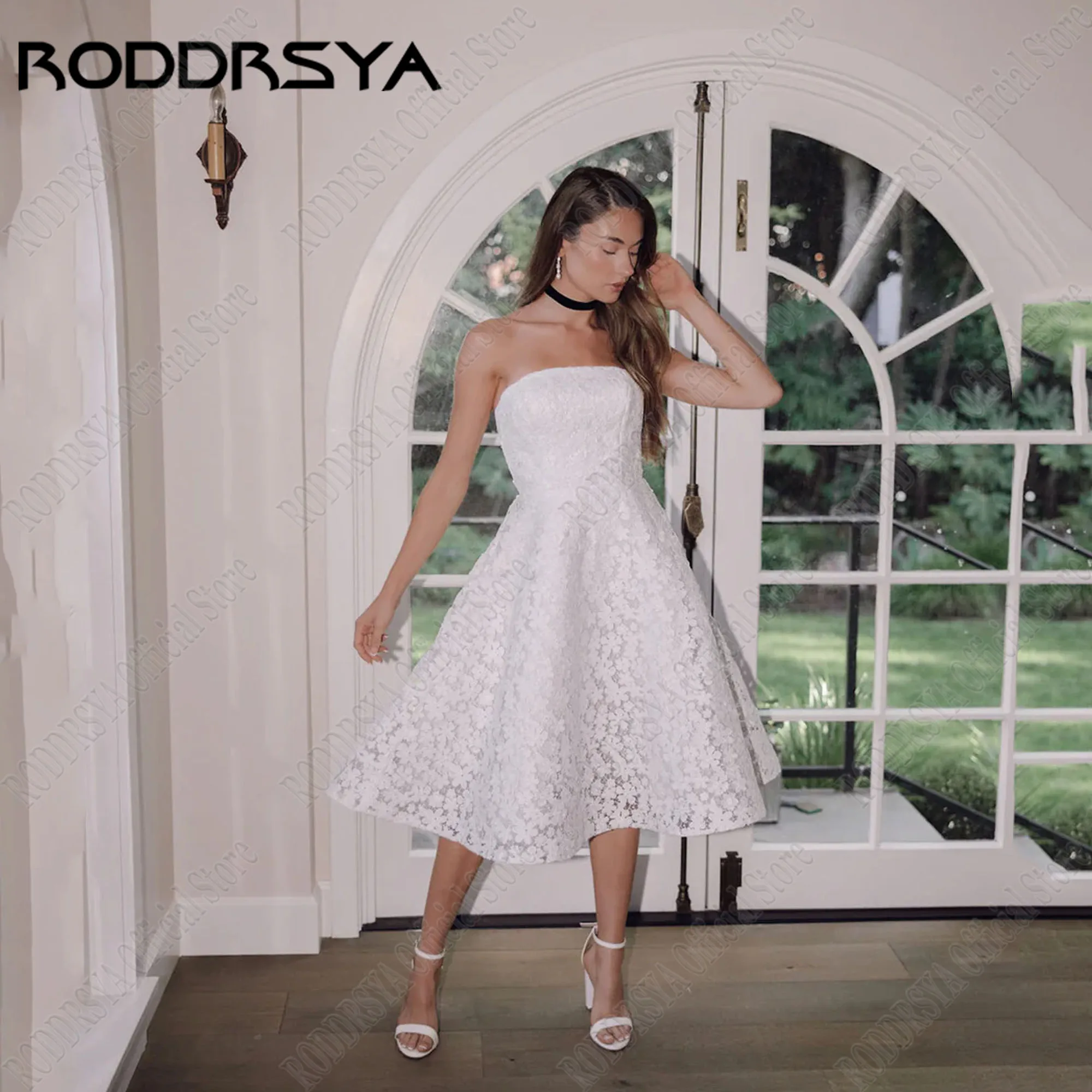 RODDRSYA Strapless Elegant Wedding Dresses 2024 Bride Sleeveless A-Line Lace свадебные платья Bridal Gowns Custom Tea-Length
RODDRSYA Strapless Elegant Wedding Dresses 2024 Bride Sleeveless A-Line Lace свадебные платья Bridal Gowns Custom Tea-Length