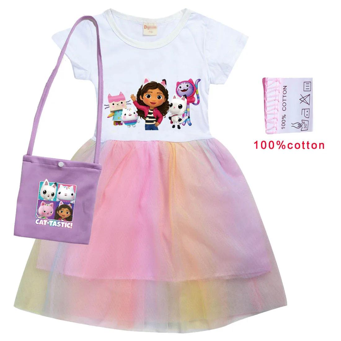 Gabby's Dollhouse Cosplay Costume Baby Girls Summer Casual Dresses+headwear Kids Halloween Carnival Happiness Princess Dress Up
Gabby's Dollhouse Cosplay Costume Baby Girls Summer Casual Dresses+headwear Kids Halloween Carnival Happiness Princess Dress Up
