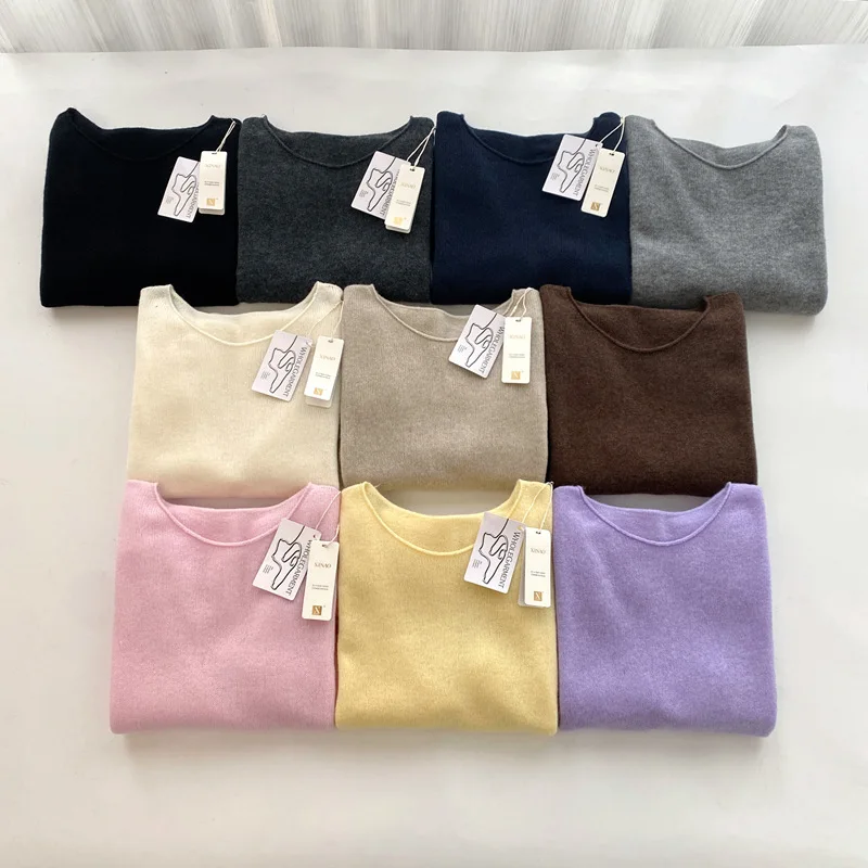 Dave&di Early Spring New High-quality Cashmere Wool Seamless Integrated Rolled Edge Long Sleeved Knitted Sweater For Women
Dave&di Early Spring New High-quality Cashmere Wool Seamless Integrated Rolled Edge Long Sleeved Knitted Sweater For Women