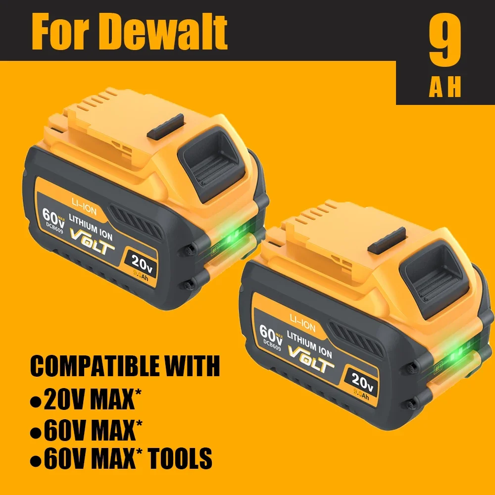 for Dewalt DCB609 Battery 60V 9000mAh Replacement Li-ion Battery DCB200 DCB606 DCB205 DCB206 DCB209 DCB182 Power Tool Battery
for Dewalt DCB609 Battery 60V 9000mAh Replacement Li-ion Battery DCB200 DCB606 DCB205 DCB206 DCB209 DCB182 Power Tool Battery