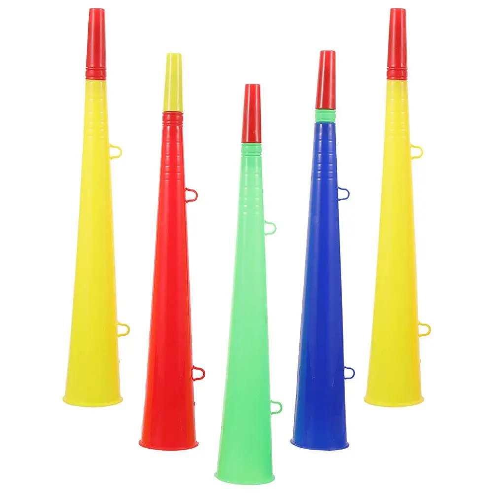5 Pcs Plastic Trumpet Lightweight Bright Color Sports Event Cheer Toy Kids Football Game Horn Stadium
5 Pcs Plastic Trumpet Lightweight Bright Color Sports Event Cheer Toy Kids Football Game Horn Stadium
