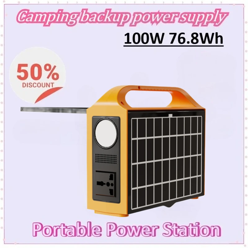 New 100W Portable Power Station 110V/220V 76.8Wh Solar Generator Home Backup Emergency Power Charger Power Bank Outdoor Camping
New 100W Portable Power Station 110V/220V 76.8Wh Solar Generator Home Backup Emergency Power Charger Power Bank Outdoor Camping