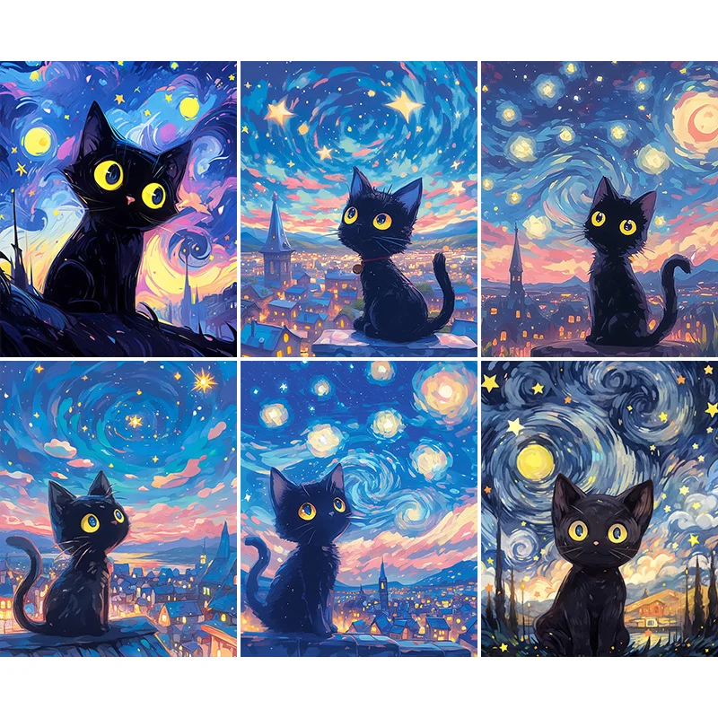 Painting By Numbers Big Eyed Black Cat Anniversary gift on Digital Painting Canvas Acrylic Paint Image Digital Coloring
Painting By Numbers Big Eyed Black Cat Anniversary gift on Digital Painting Canvas Acrylic Paint Image Digital Coloring