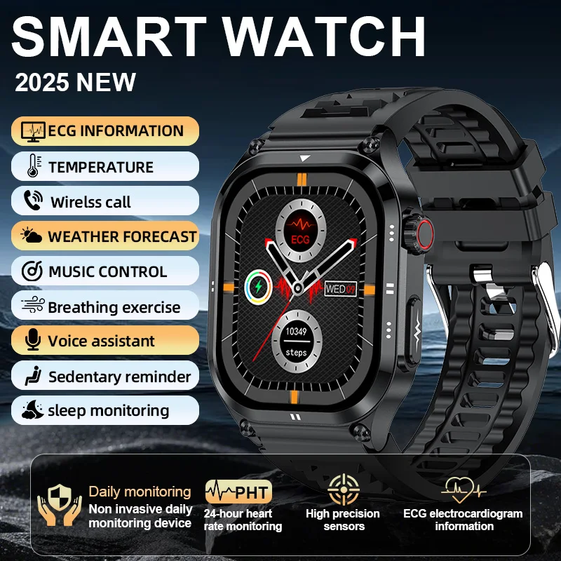 LIGE Heart Rate Health Monitor 2.04" AMOLED ECG Blood Oxygen Smartwatch 2025 New Full Screen Touch IP68 Waterproof Smart Watch
LIGE Heart Rate Health Monitor 2.04" AMOLED ECG Blood Oxygen Smartwatch 2025 New Full Screen Touch IP68 Waterproof Smart Watch