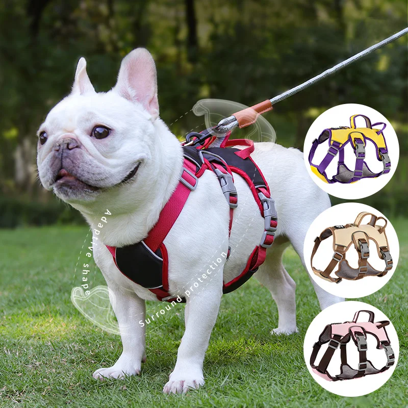 Breathable Adjustable Dog Harness Three-part Design Waterproof Reflective Dog Chest Strap for Walking Car Travel French Bulldog
Breathable Adjustable Dog Harness Three-part Design Waterproof Reflective Dog Chest Strap for Walking Car Travel French Bulldog
