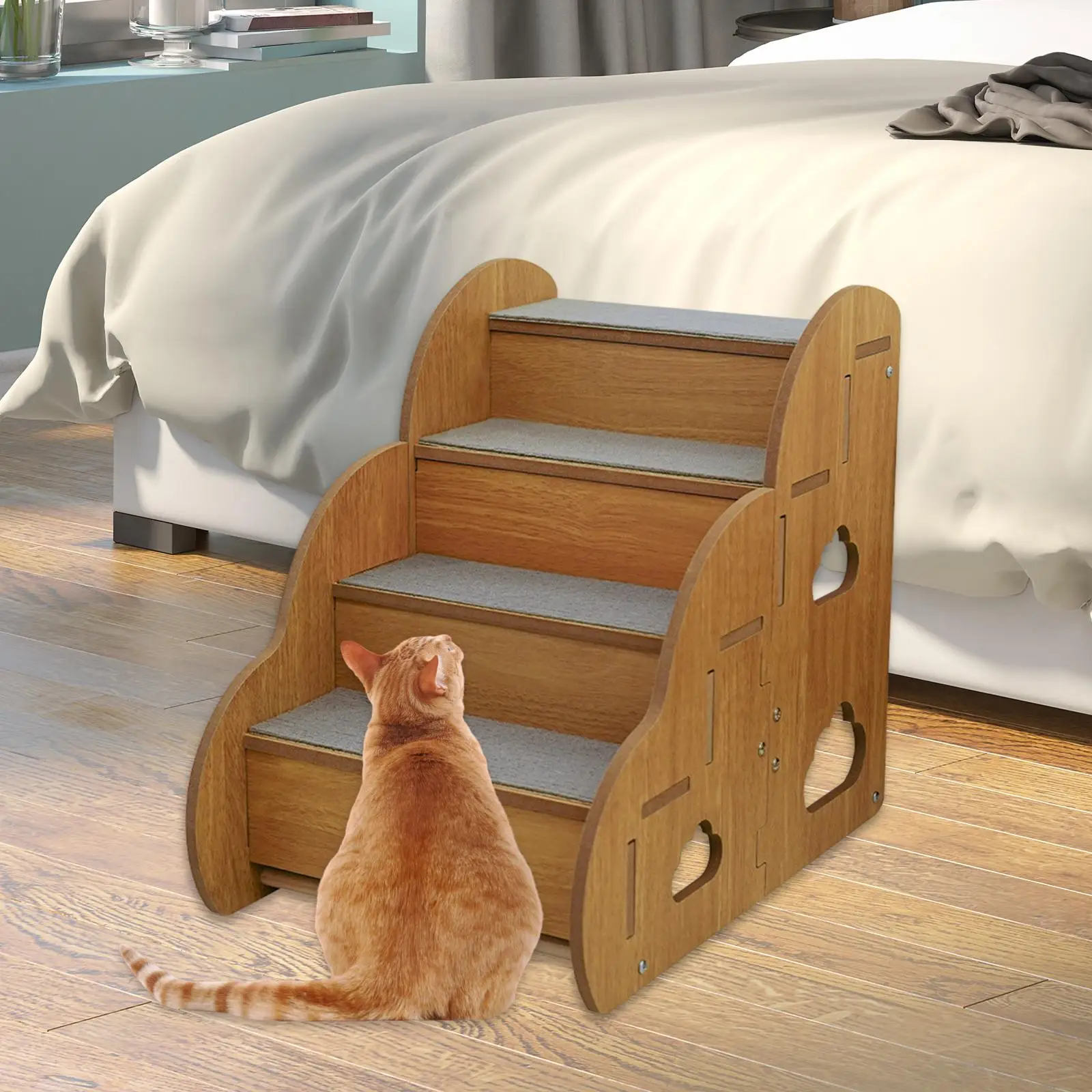 Pet Steps for Cats Small Dogs with Fabric Cover for Elderly Cats Lightweight Gentle Climbing Aid 45x30x40cm
Pet Steps for Cats Small Dogs with Fabric Cover for Elderly Cats Lightweight Gentle Climbing Aid 45x30x40cm