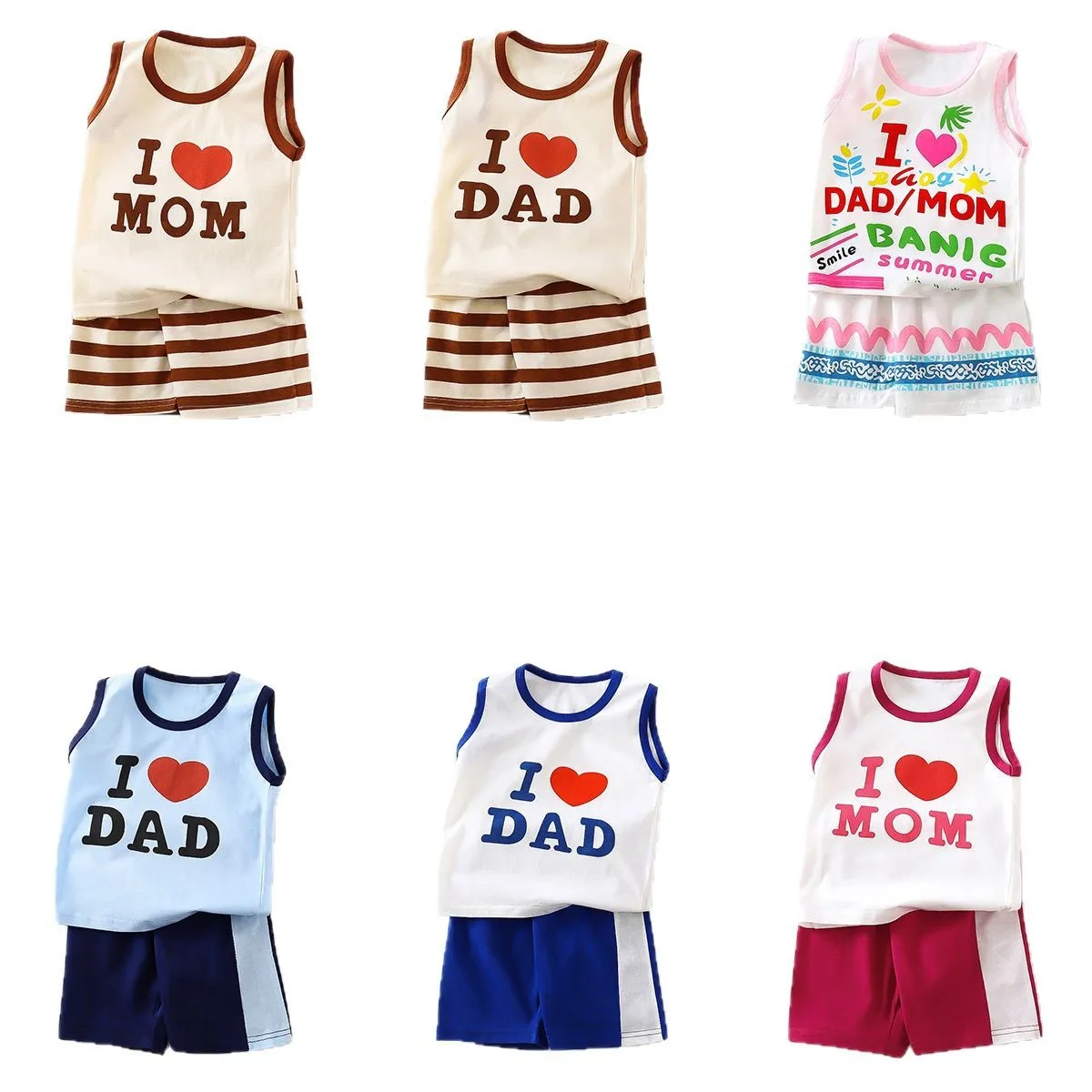 2PCS Children Sets Kids Clothes Vest Suit Summer Children Clothing Baby Cotton T-shirts Shorts Tank Top Boys Girls Sleevless
2PCS Children Sets Kids Clothes Vest Suit Summer Children Clothing Baby Cotton T-shirts Shorts Tank Top Boys Girls Sleevless