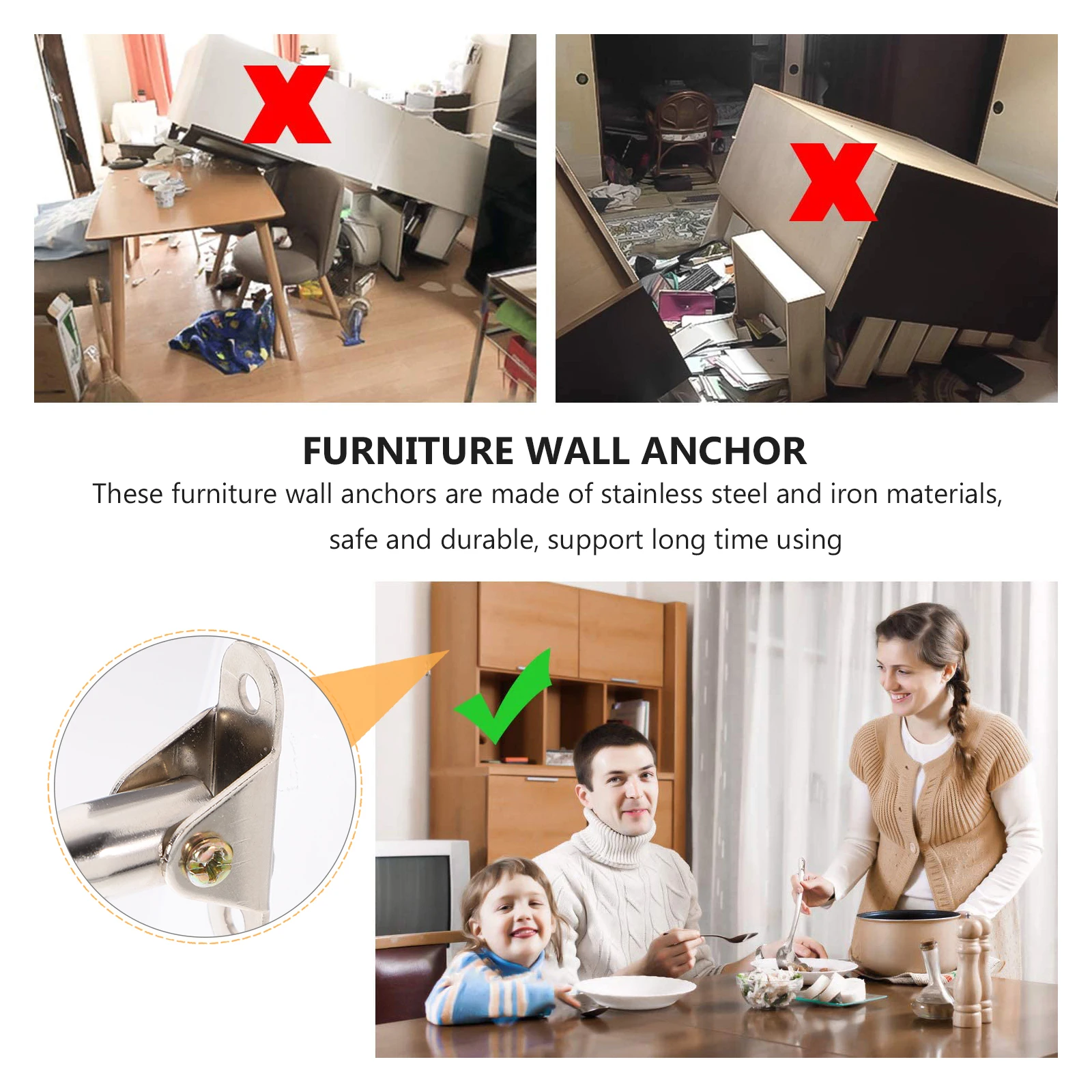 niture Wall Anchors Anti Tip Kit for Bookcase Dresser Cabinets Safety Metal Fixing Straps Proofing niture Anchor
niture Wall Anchors Anti Tip Kit for Bookcase Dresser Cabinets Safety Metal Fixing Straps Proofing niture Anchor