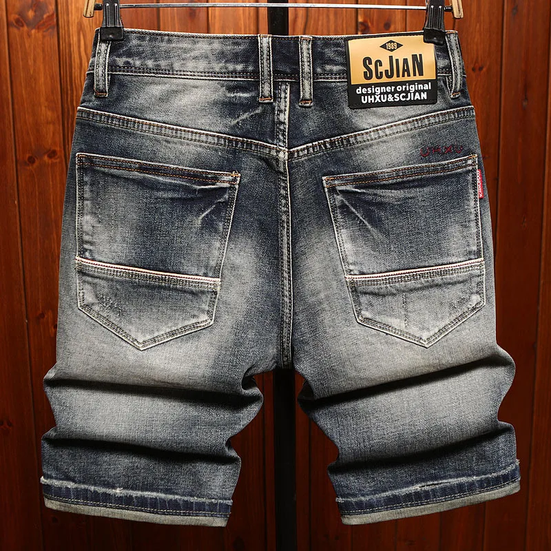 Denim shorts men 2025 summer straight tube slim fit nostalgic retro style street cool casual five quarter pants
Denim shorts men 2025 summer straight tube slim fit nostalgic retro style street cool casual five quarter pants