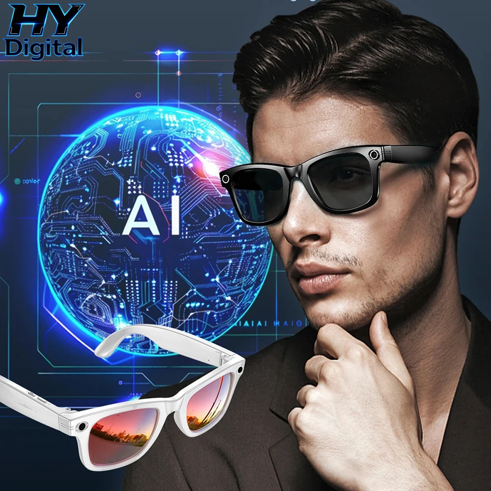 HY Digital AI Global Version Smart Glass Men 8MP Photography Take Picture Video Recording Translation Waterproof Study Glasses
HY Digital AI Global Version Smart Glass Men 8MP Photography Take Picture Video Recording Translation Waterproof Study Glasses