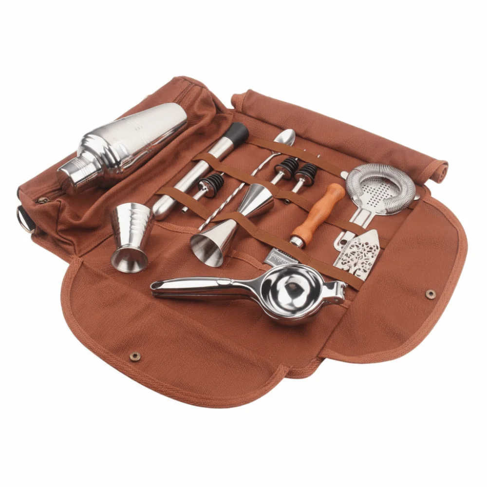 High-Quality Professional Bartender Kit Blender Travel Bag 25-Piece Mixology Set 25-Piece Bar Tool Bag Whiskey Preparation
High-Quality Professional Bartender Kit Blender Travel Bag 25-Piece Mixology Set 25-Piece Bar Tool Bag Whiskey Preparation