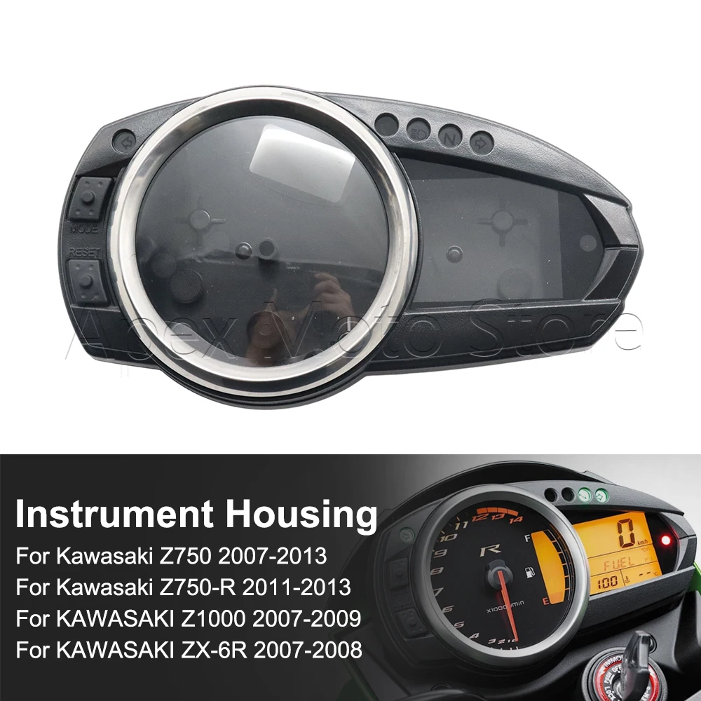 Motorcycle Speedometer Instrument Odometer Tachometer Housing Cover For Kawasaki Z750 R Z750R Z1000 ZX6R ZX636 2007-2013
Motorcycle Speedometer Instrument Odometer Tachometer Housing Cover For Kawasaki Z750 R Z750R Z1000 ZX6R ZX636 2007-2013