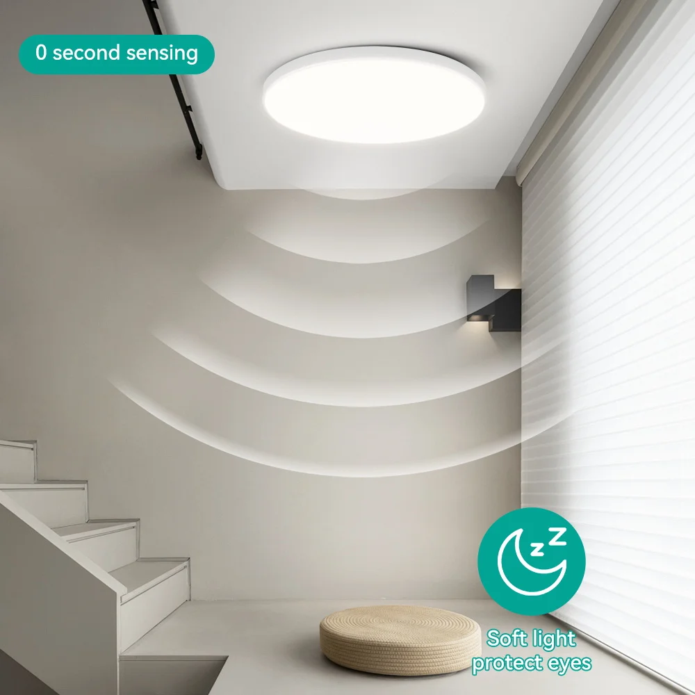 Светодиодный радарный датчик света, потолочный светильник, датчик движения, освещение для комнаты, прихожей, прохода, индукции, гаража, 220В
Светодиодный радарный датчик света, потолочный светильник, датчик движения, освещение для комнаты, прихожей, прохода, индукции, гаража, 220В