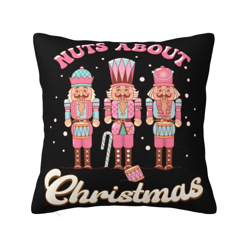 Custom Fashion Nuts About Christmas Nutcracker Funny Holiday Cushion Covers 40x40cm Velvet Pillow for Sofa Square Pillowcase
Custom Fashion Nuts About Christmas Nutcracker Funny Holiday Cushion Covers 40x40cm Velvet Pillow for Sofa Square Pillowcase