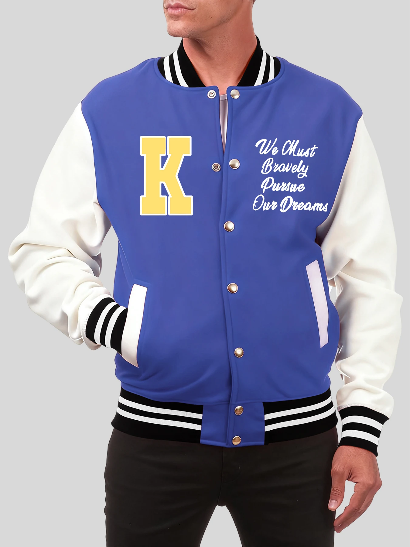 We Will Achieve Our Dream K Printed Men Clothing Hip Hop Loose Baseball Uniform Cotton All-Match Jackets Colorful Autumn Clothes
We Will Achieve Our Dream K Printed Men Clothing Hip Hop Loose Baseball Uniform Cotton All-Match Jackets Colorful Autumn Clothes