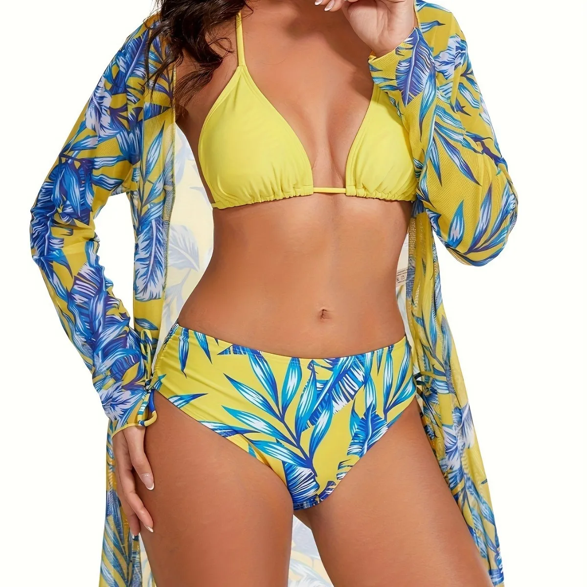 Women's three-piece split swimsuit bikini
Women's three-piece split swimsuit bikini