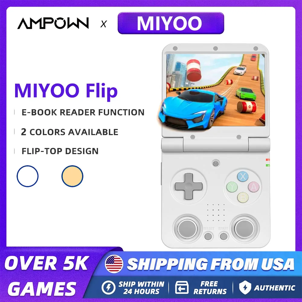 Miyoo Flip 3.5'' IPS Screen Handheld Game Console Mini Support Wifi Bluetooth Linux Pocket Player Console Kids Gifts
Miyoo Flip 3.5'' IPS Screen Handheld Game Console Mini Support Wifi Bluetooth Linux Pocket Player Console Kids Gifts