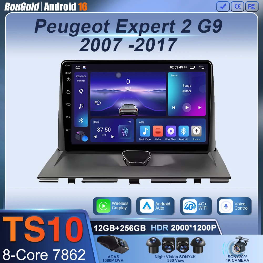 Car GPS Android 16 Auto Radio For Peugeot Expert 2 G9 2007 -2017 Stereo Head Unit No 2din DVD QLED Screen Multimedia Player 5G
Car GPS Android 16 Auto Radio For Peugeot Expert 2 G9 2007 -2017 Stereo Head Unit No 2din DVD QLED Screen Multimedia Player 5G