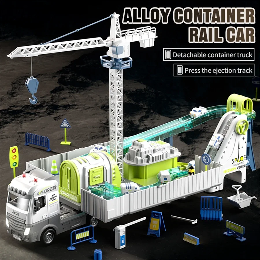Large Children's Alloy Cargo Truck Toy Set Space Track Construction Vehicle Tower Crane Toy Set Gifts for Boys Engineering Truck
Large Children's Alloy Cargo Truck Toy Set Space Track Construction Vehicle Tower Crane Toy Set Gifts for Boys Engineering Truck
