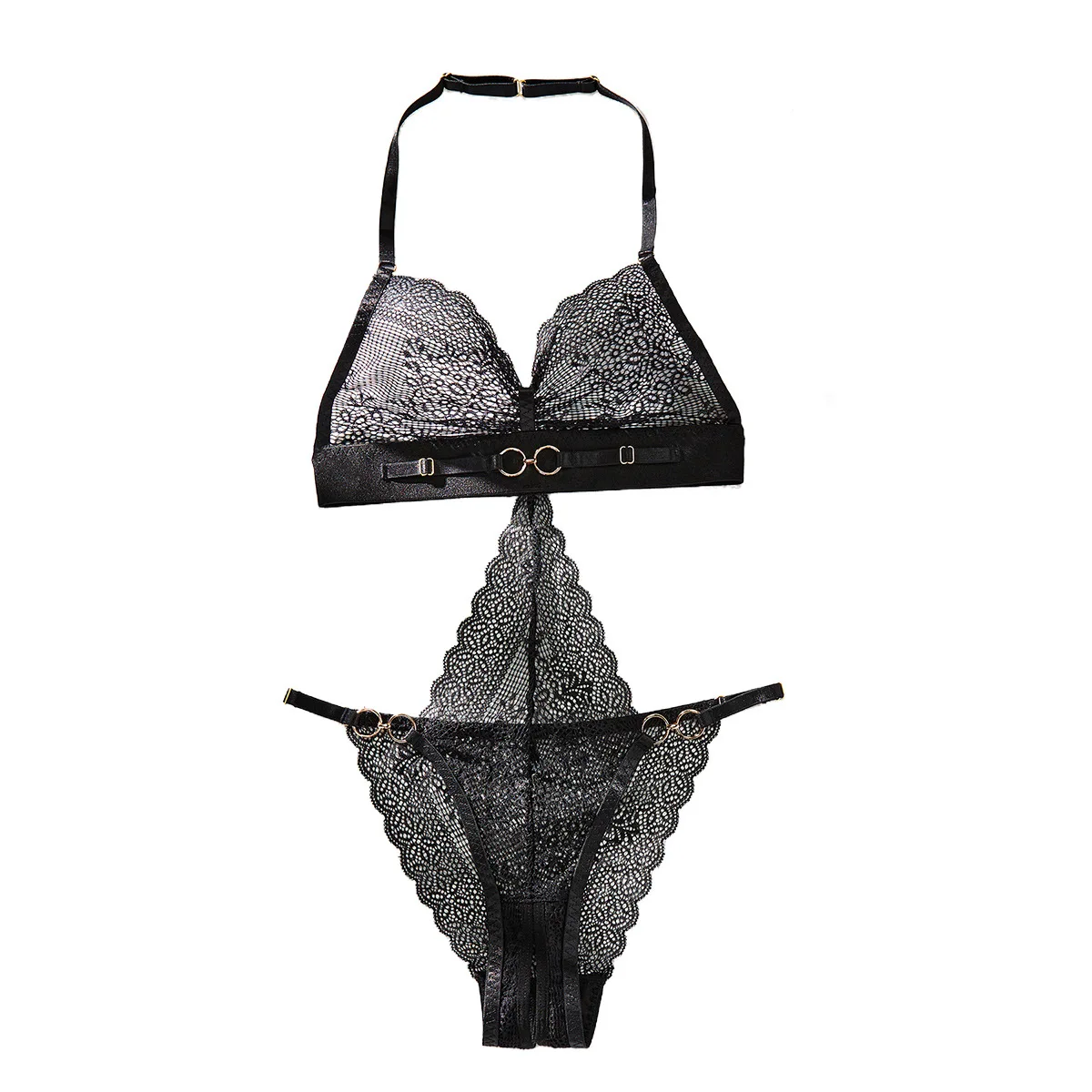 CHUANGERM Women's Lace Bodysuit Sexy Jumpsuit One Piece Lingerie Solid Color Halter Neck
CHUANGERM Women's Lace Bodysuit Sexy Jumpsuit One Piece Lingerie Solid Color Halter Neck