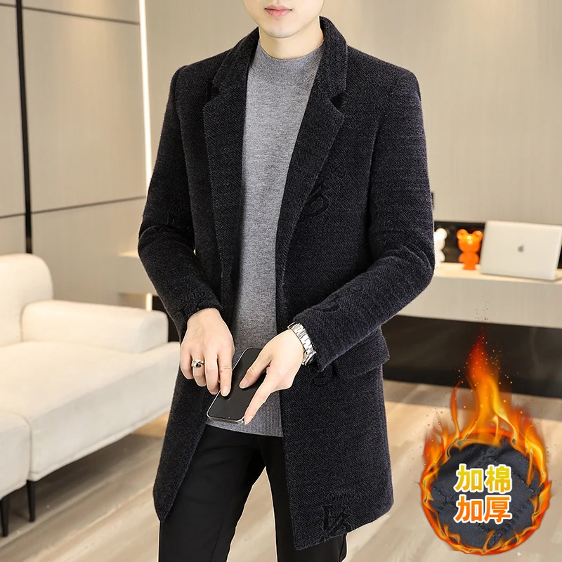 2023New boutique fashion men's woolen coat medium length winter thickened Korean version of woolen trench coat golden sable men
2023New boutique fashion men's woolen coat medium length winter thickened Korean version of woolen trench coat golden sable men