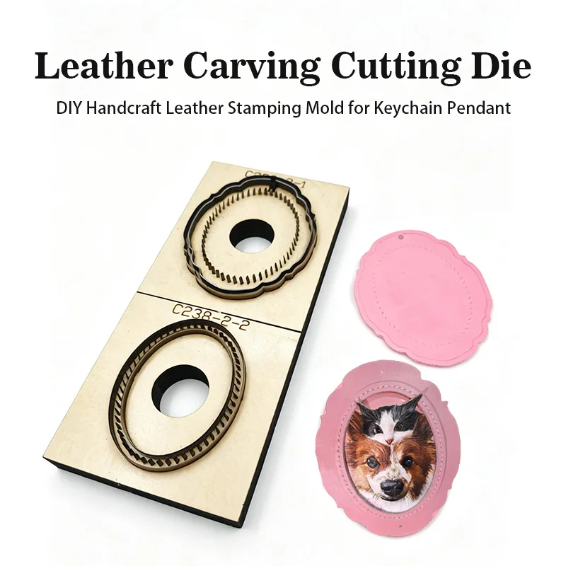 C238 Keychain Key Ring DIY Pet Photo Frame Oval Edge Leather Cutting Mold Handmade Craft Tool for Leather Goods And Tooling
C238 Keychain Key Ring DIY Pet Photo Frame Oval Edge Leather Cutting Mold Handmade Craft Tool for Leather Goods And Tooling