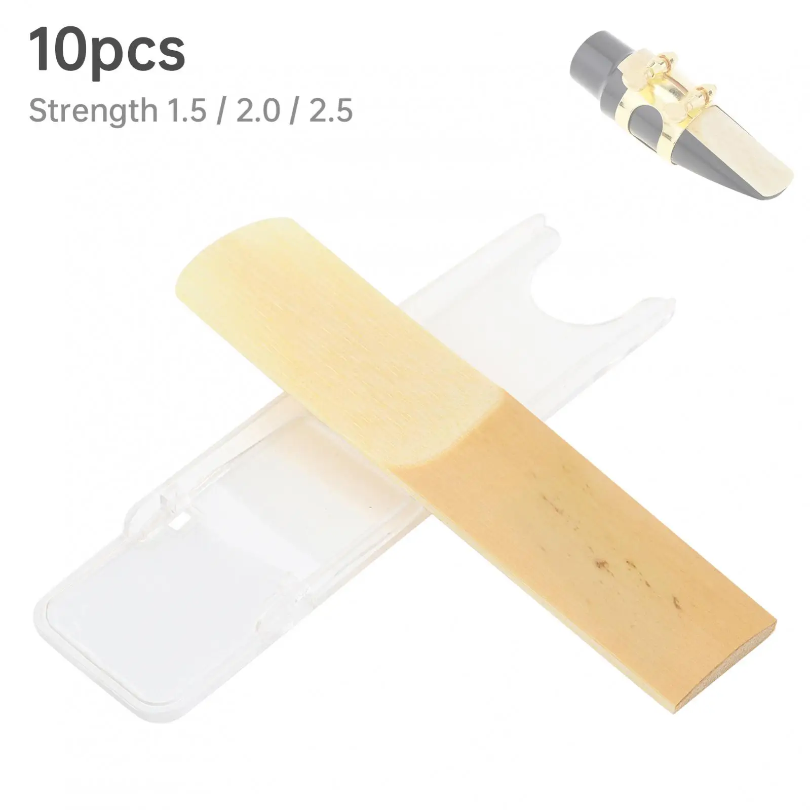 10 pcs Classical Alto Saxophones Reeds for Beginner and Saxophonist, Strength 1.5 / 2.0 / 2.5 Sax Reeds
10 pcs Classical Alto Saxophones Reeds for Beginner and Saxophonist, Strength 1.5 / 2.0 / 2.5 Sax Reeds
