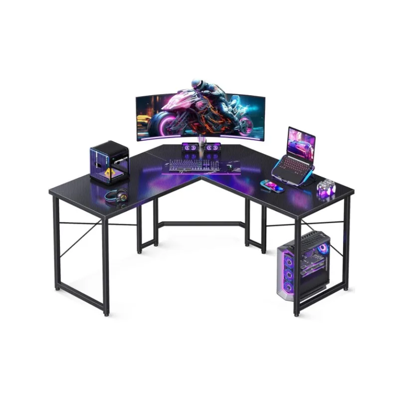 L Shaped Gaming Desk, Corner Desk Gaming Table Computer Sturdy Writing Workstation for Small Space, Easy To Assemble 51 Inch
L Shaped Gaming Desk, Corner Desk Gaming Table Computer Sturdy Writing Workstation for Small Space, Easy To Assemble 51 Inch