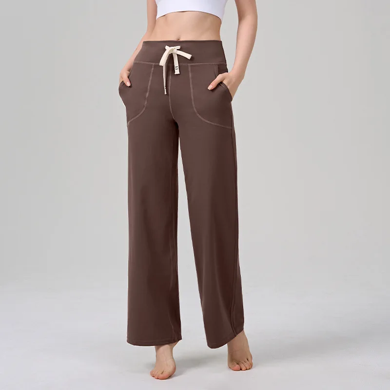 Yoga Women's New Double-sided Abrasive Pants Drape Straight High Waist Drawstring Casual Quick-drying Loose Sweatpants
Yoga Women's New Double-sided Abrasive Pants Drape Straight High Waist Drawstring Casual Quick-drying Loose Sweatpants