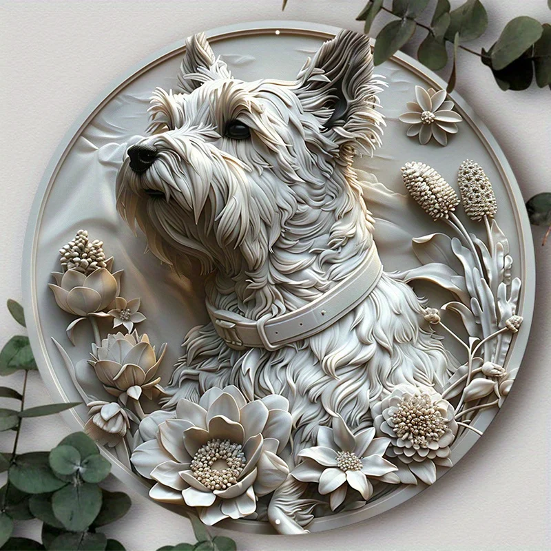 Aluminum Metal Sign, Decorative Dog Pattern 2D Flat Circular Wreath Sign, Home, Room Decor, Gift for Dog Lovers, 8in &11.8in 1pc
Aluminum Metal Sign, Decorative Dog Pattern 2D Flat Circular Wreath Sign, Home, Room Decor, Gift for Dog Lovers, 8in &11.8in 1pc