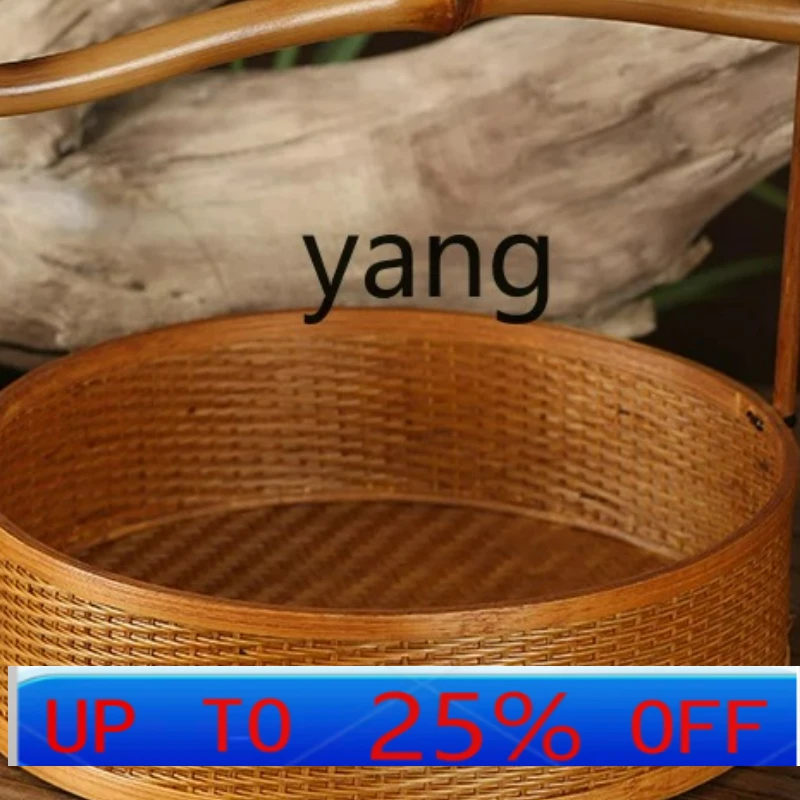 LH Handmade Bamboo Basket Chinese Food Box Portable Fruit Basket Beam Tea Set Storage Basket 
LH Handmade Bamboo Basket Chinese Food Box Portable Fruit Basket Beam Tea Set Storage Basket