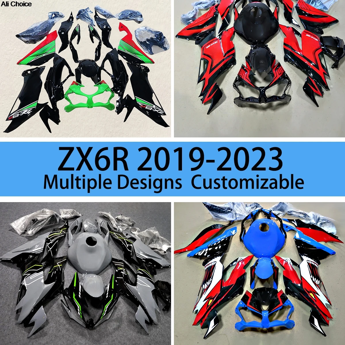 Complete Set Fairings ZX6R 2019 2020 2021 2022 2023 Motorcycle Fairing Kit for Kawasaki ZX 6R 636 19 20 21 22 23
Complete Set Fairings ZX6R 2019 2020 2021 2022 2023 Motorcycle Fairing Kit for Kawasaki ZX 6R 636 19 20 21 22 23