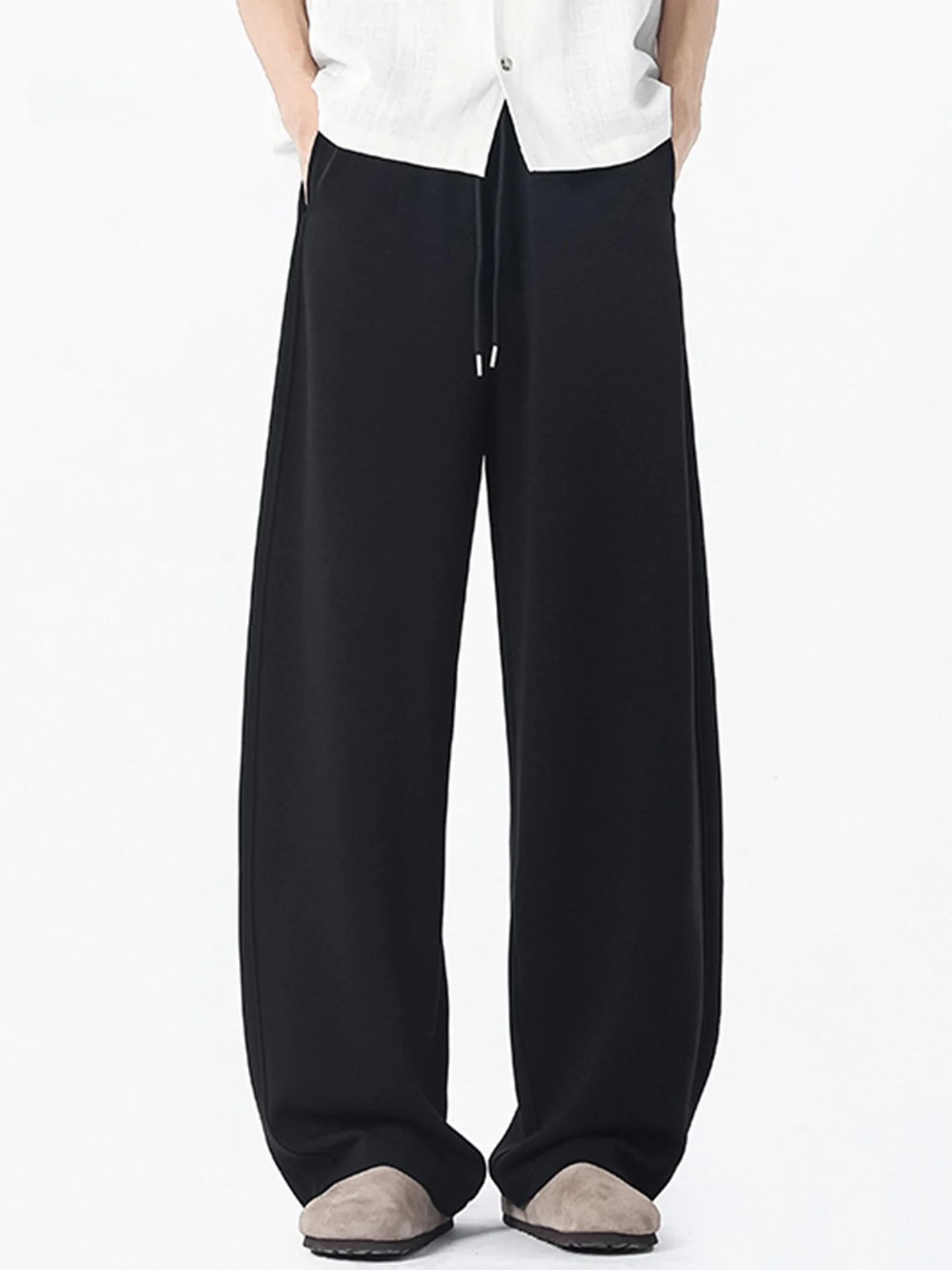 American Sle Men's Casual Pants Ice Silk Wide Leg Autumn Loose Straight Cut Trousers Cleanfit Drape Pure Color Faionable
American Sle Men's Casual Pants Ice Silk Wide Leg Autumn Loose Straight Cut Trousers Cleanfit Drape Pure Color Faionable