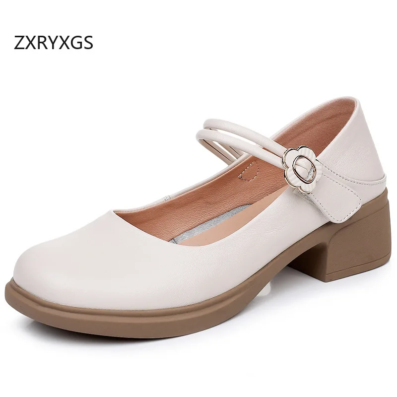 ZXRYXGS Premium Cowhide Round Toe Comfort Thick Mid Heels 2025 New Elegant Fashion Shoes Woman Real Leather Shoes Large Size
ZXRYXGS Premium Cowhide Round Toe Comfort Thick Mid Heels 2025 New Elegant Fashion Shoes Woman Real Leather Shoes Large Size