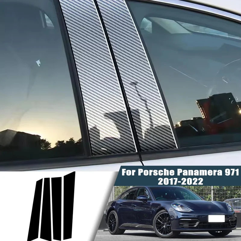 Glossy Black Carbon Fiber Window Door Deal B C Pillar Post Cover Sticker For Porsche Panamera 971 2017-2022 2018 2019 2020
Glossy Black Carbon Fiber Window Door Deal B C Pillar Post Cover Sticker For Porsche Panamera 971 2017-2022 2018 2019 2020