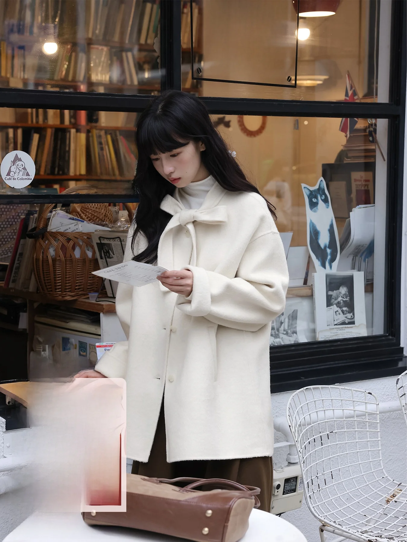 Handmade Double-Faced Woolen Coat with Sa for Women Ele White Outerwear Commute Sle Regular Thin Long Sve
Handmade Double-Faced Woolen Coat with Sa for Women Ele White Outerwear Commute Sle Regular Thin Long Sve