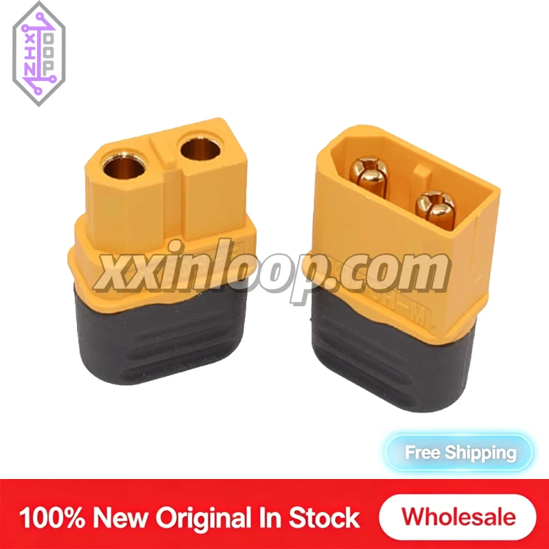 XT60H-M XT60H-F Bulk 2 Pin Connector Amass XT60H 35A Gold Plated With Sheath for RC Drone Battery Wholesale
XT60H-M XT60H-F Bulk 2 Pin Connector Amass XT60H 35A Gold Plated With Sheath for RC Drone Battery Wholesale