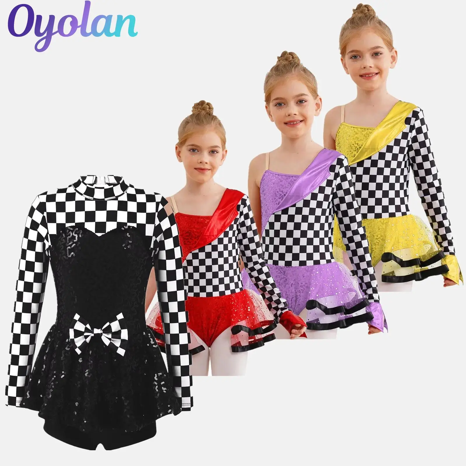 Kids Girls Checkerboard Printed Racer Car Driver Tutu Dress Queen Cosplay Costume Sequin Bowknot Performance Halloween Dress Up
Kids Girls Checkerboard Printed Racer Car Driver Tutu Dress Queen Cosplay Costume Sequin Bowknot Performance Halloween Dress Up