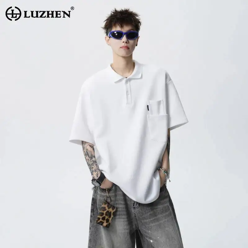 LUZHEN 2026 Summer Fashion Simple Solid Color Short Sleeve T-shirts Men's Handsome Loose Lapel Casual Male Tops Clothes JY6865
LUZHEN 2026 Summer Fashion Simple Solid Color Short Sleeve T-shirts Men's Handsome Loose Lapel Casual Male Tops Clothes JY6865
