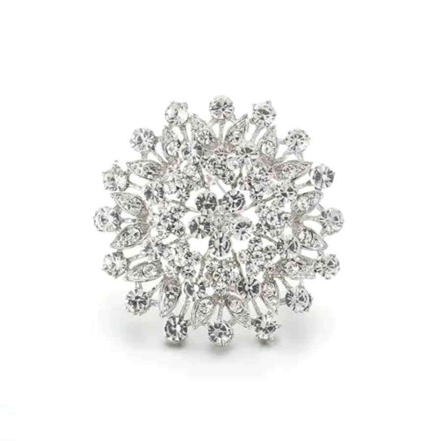 Women's Austrian Crystal Elegant Flower Leaf Bridal Corsage Brooch Pin
Women's Austrian Crystal Elegant Flower Leaf Bridal Corsage Brooch Pin
