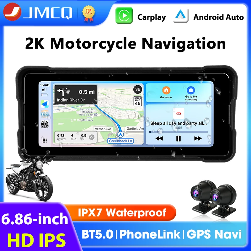 Portable 6.86 inch Motorcycle GPS Navigation DVR IPS Screen IPX7 Waterproof Wireless Carplay/Android Auto Bluetooth Moto Monitor
Portable 6.86 inch Motorcycle GPS Navigation DVR IPS Screen IPX7 Waterproof Wireless Carplay/Android Auto Bluetooth Moto Monitor