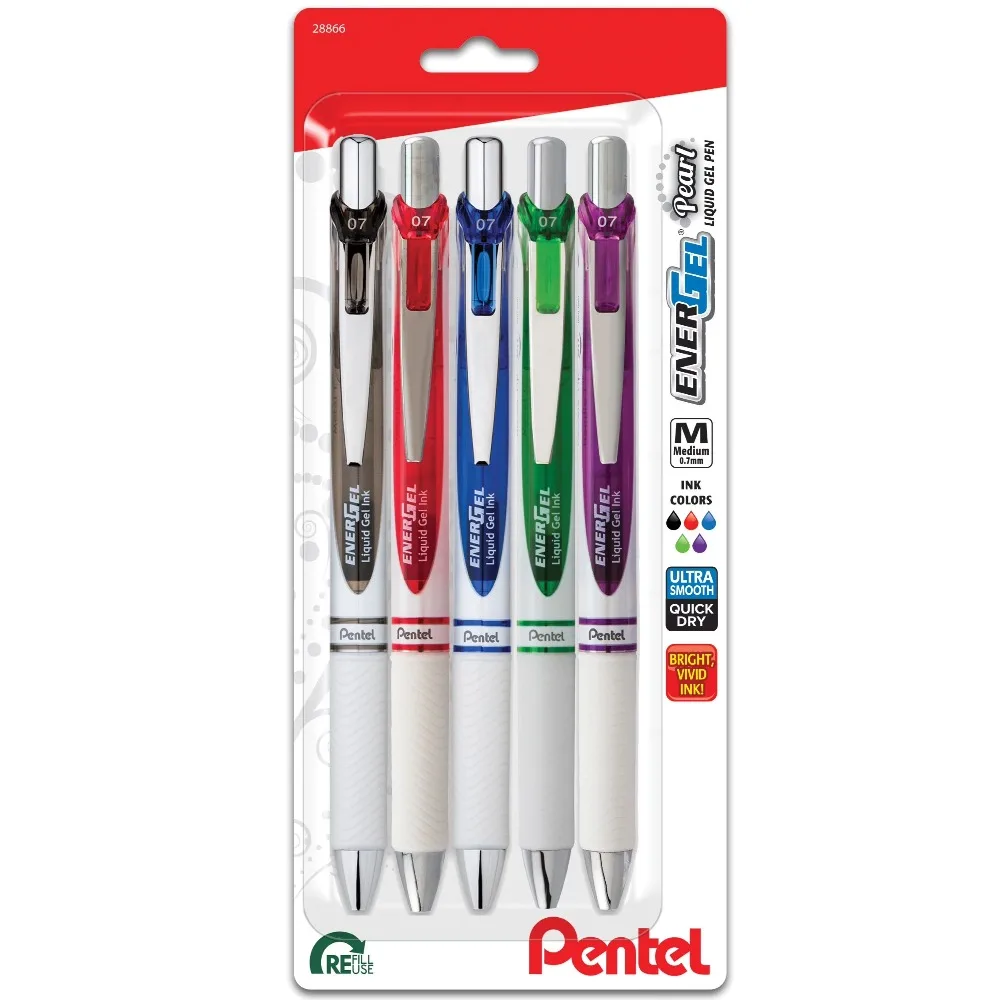 Gel Ink Pen 0.7mm Medium Point Smooth Writing Pens 5 Pack Assorted Colors Retractable Gel Pen for School Office Home Supplies
Gel Ink Pen 0.7mm Medium Point Smooth Writing Pens 5 Pack Assorted Colors Retractable Gel Pen for School Office Home Supplies