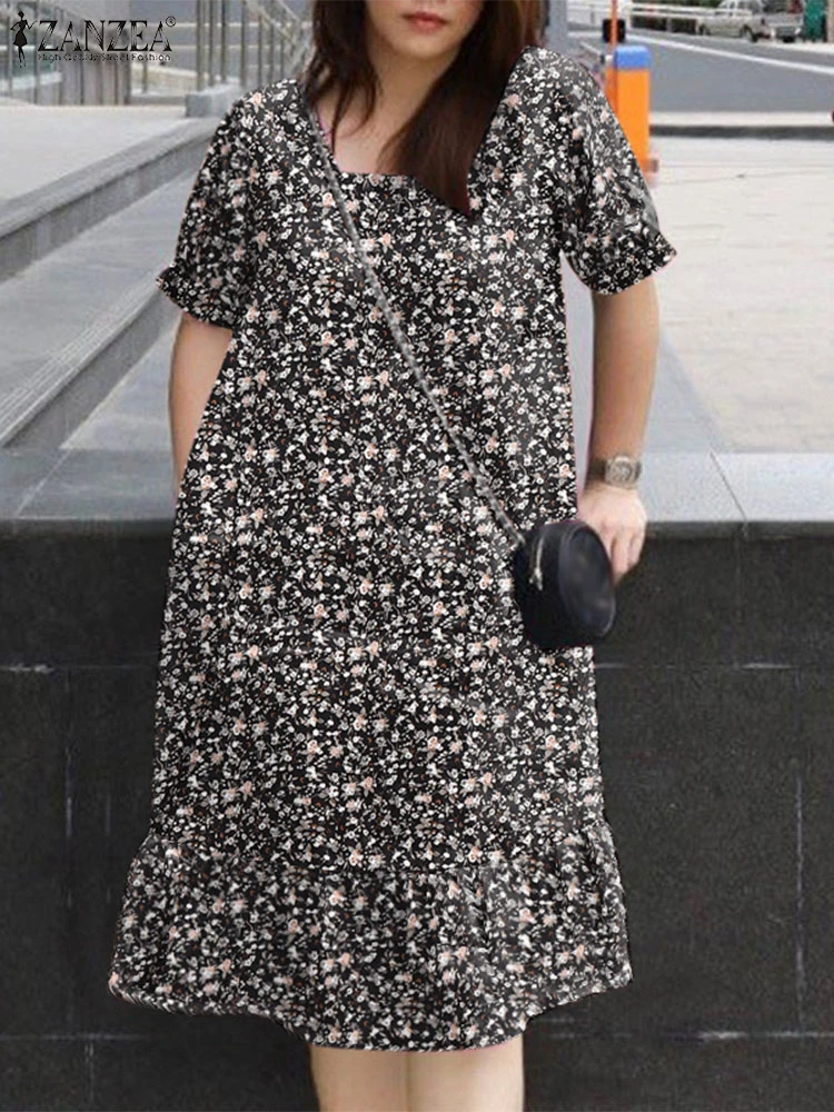 ZANZEA Bohemian Ditsy Floral Print 2025 Summer Knee-length Robe Femme Square Neck Woman Elegant Short Puff Sleeve A-line Dresses
ZANZEA Bohemian Ditsy Floral Print 2025 Summer Knee-length Robe Femme Square Neck Woman Elegant Short Puff Sleeve A-line Dresses